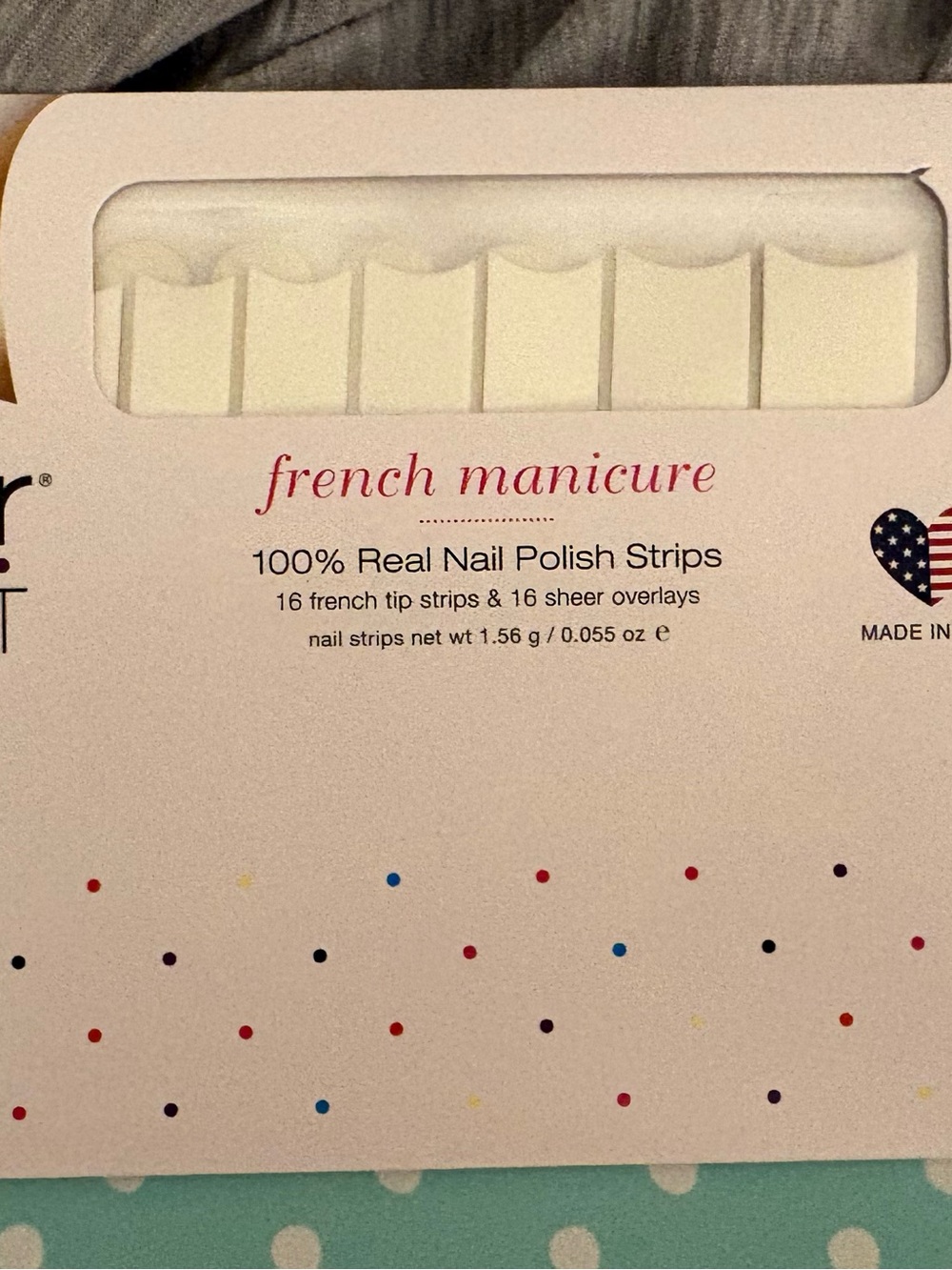 Color Street Meet Me in Paris White Nail Tip Strips